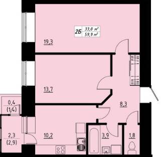 2-кімнатна 59.9 м² в ЖК Green Line від 14 350 грн/м², Тернопіль