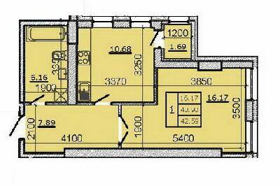 1-комнатная 42.59 м² в ЖК Метрополь от 19 500 грн/м², Тернополь
