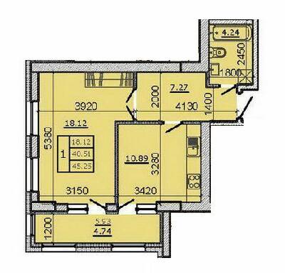 1-комнатная 45.25 м² в ЖК Метрополь от 19 500 грн/м², Тернополь