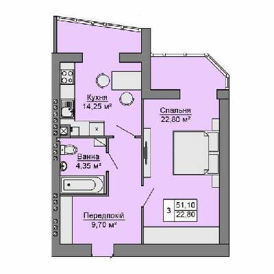 1-комнатная 51.1 м² в ЖК Сучасне житло от 15 000 грн/м², г. Сторожинец