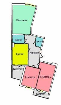 3-кімнатна 78.9 м² в ЖК на вул. Київська від 12 500 грн/м², Тернопіль