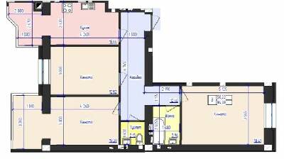 3-комнатная 84.33 м² в ЖК Кришталеве озеро от застройщика, Черновцы