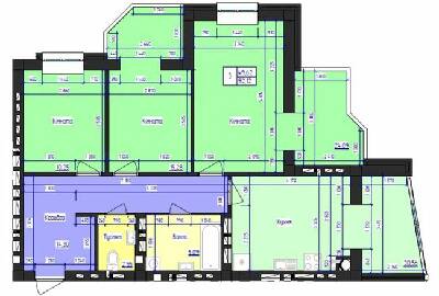 3-комнатная 92.12 м² в ЖК Кришталеве озеро от застройщика, Черновцы