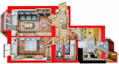 2-кімнатна 64.37 м² в ЖК на вул. Довженко від 15 300 грн/м², Тернопіль