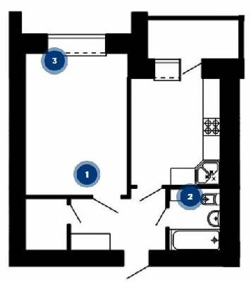 1-комнатная 44.64 м² в ЖК Острозький от 13 900 грн/м², Тернополь