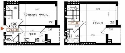 Двухуровневая 79.2 м² в ЖК Сонячний от застройщика, Тернополь