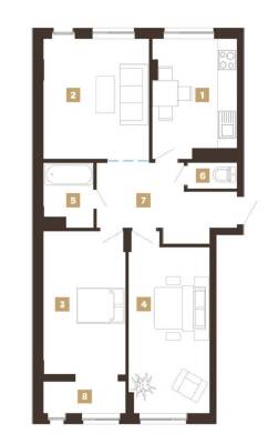 3-комнатная 85 м² в ЖК Chocolate от 27 000 грн/м², Ивано-Франковск