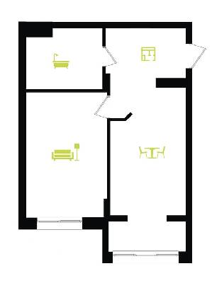1-комнатная 46 м² в ЖК Main House от 20 500 грн/м², Ивано-Франковск