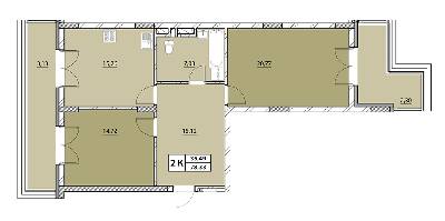 2-комнатная 78.33 м² в ЖК Гиацинт-Люкс от 43 650 грн/м², Львов