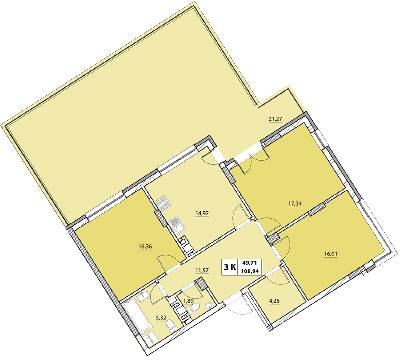3-кімнатна 108.94 м² в ЖК Гіацинт-Люкс від 48 000 грн/м², Львів