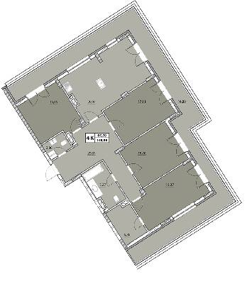 4-кімнатна 146.98 м² в ЖК Гіацинт-Люкс від забудовника, Львів