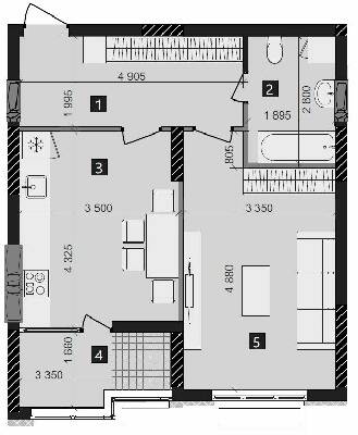 1-кімнатна 51 м² в ЖК LIKO-GRAD Perfect Town від 25 000 грн/м², Київ