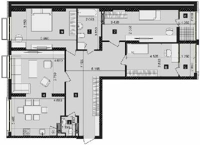 4-кімнатна 122.8 м² в ЖК LIKO-GRAD Perfect Town від 18 500 грн/м², Київ