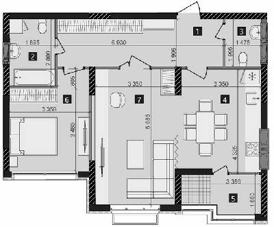 2-кімнатна 73.05 м² в ЖК LIKO-GRAD Perfect Town від 35 000 грн/м², Київ