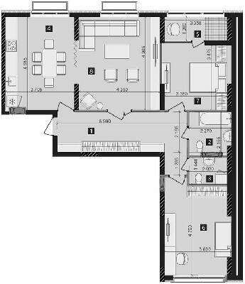 3-кімнатна 97.85 м² в ЖК LIKO-GRAD Perfect Town від 18 500 грн/м², Київ