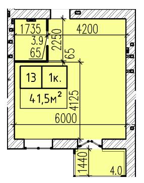 1-комнатная 41.5 м² в ЖК Затишний от 22 000 грн/м², Днепр