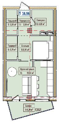 1-кімнатна 38.56 м² в ЖК Олександрівськ від забудовника, Запоріжжя