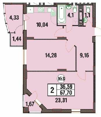 2-кімнатна 67.7 м² в ЖК Над Бугом від 13 200 грн/м², Хмельницький