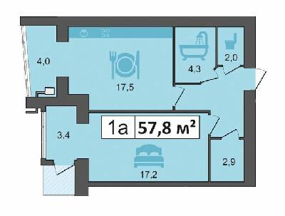 1-комнатная 57.8 м² в ЖК PodilSky от 10 700 грн/м², г. Каменец-Подольский