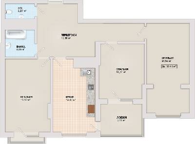 3-комнатная 89.41 м² в ЖК Sonata от 12 700 грн/м², Ивано-Франковск