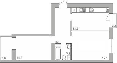 2-комнатная 63 м² в ЖК Городок Липки от 16 000 грн/м², Ивано-Франковск