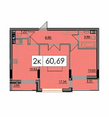 2-комнатная 60.69 м² в ЖК Липская Башня от 13 500 грн/м², Ивано-Франковск