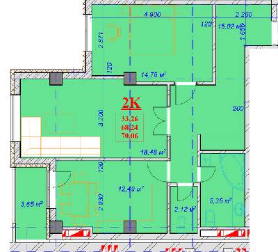 2-кімнатна 70.06 м² в ЖК на вул. Незалежності, 146А від 15 000 грн/м², Івано-Франківськ