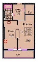 1-кімнатна 51.55 м² в ЖК Скеля від 13 800 грн/м², м. Яремче