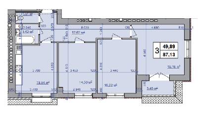 3-кімнатна 87.13 м² в ЖК на вул. Шевченко, 52 від 18 900 грн/м², Івано-Франківськ