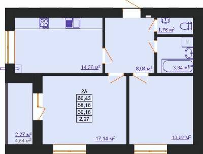 2-кімнатна 60.43 м² в ЖК Світанковий від 9 900 грн/м², Івано-Франківськ