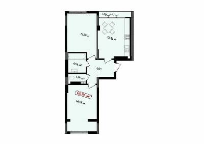 2-кімнатна 60.56 м² в ЖК Імперія від 13 500 грн/м², Івано-Франківськ