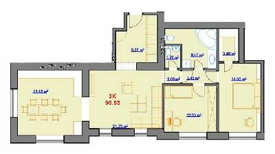3-кімнатна 96.93 м² в ЖК на пл. Шептицького, 8 від 18 200 грн/м², м. Калуш