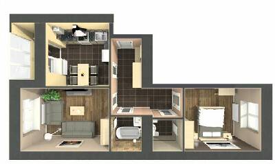 2-комнатная 64 м² в ЖК Комфорт от застройщика, с. Волчинец