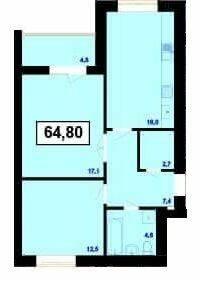 2-кімнатна 64.8 м² в ЖК Пасічнянський Двір від 9 500 грн/м², Івано-Франківськ
