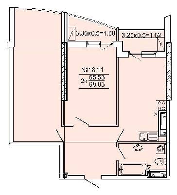 2-кімнатна 69.03 м² в ЖК Корфу від 33 400 грн/м², Одеса