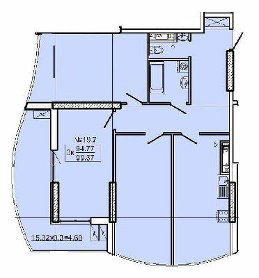 3-кімнатна 99.37 м² в ЖК Корфу від 35 700 грн/м², Одеса