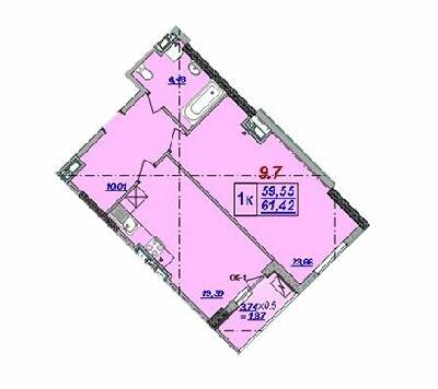 1-кімнатна 61.42 м² в ЖК Мілос від 25 300 грн/м², Одеса