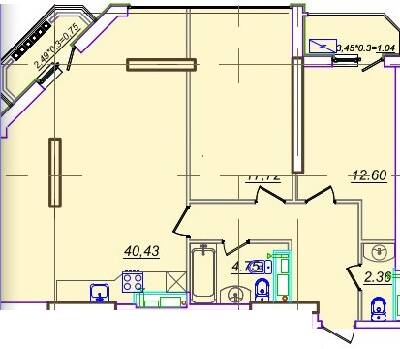 2-кімнатна 90.37 м² в ЖК Родос від 27 850 грн/м², Одеса