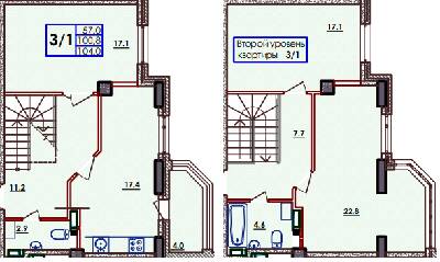 Дворівнева 104 м² в ЖК Хвиля від 18 700 грн/м², Одеса