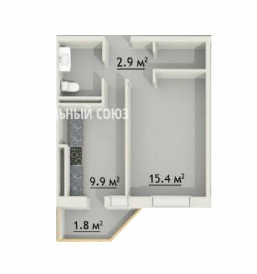 1-кімнатна 35.36 м² в ЖК Зодіак від 13 500 грн/м², Одеса