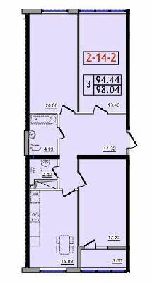 3-кімнатна 98.04 м² в ЖК Сорок сьома перлина від 18 450 грн/м², с. Крижанівка