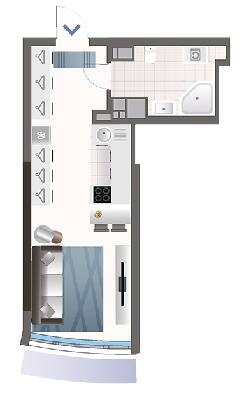 1-комнатная 30.68 м² в ЖК Oasis от 24 200 грн/м², Киев