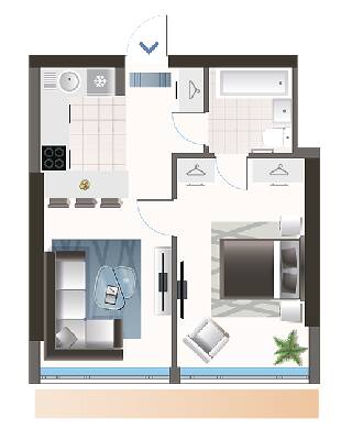 1-комнатная 42.65 м² в ЖК Oasis от 44 000 грн/м², Киев