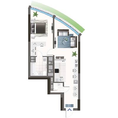 1-комнатная 53.94 м² в ЖК Oasis от 24 200 грн/м², Киев