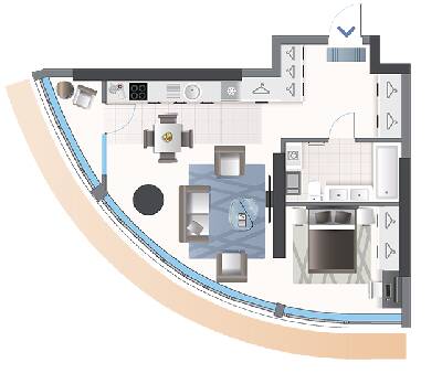 1-комнатная 54.78 м² в ЖК Oasis от 24 200 грн/м², Киев