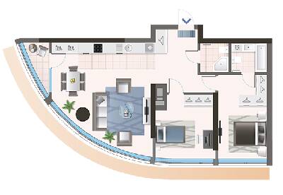 2-комнатная 86.39 м² в ЖК Oasis от 1 856 000 грн/м², Киев
