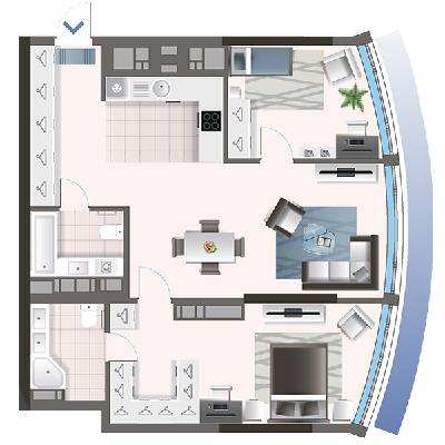2-комнатная 87.55 м² в ЖК Oasis от 34 800 грн/м², Киев
