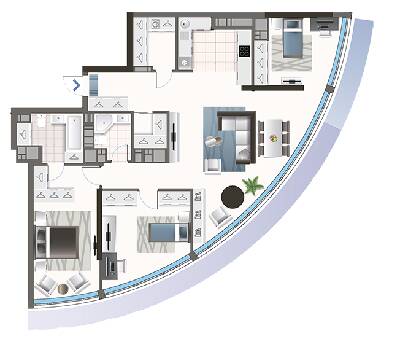 3-комнатная 124.82 м² в ЖК Oasis от 25 750 грн/м², Киев
