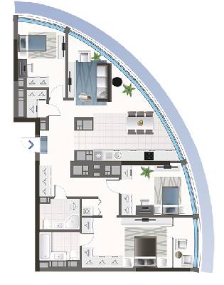 3-комнатная 120.17 м² в ЖК Oasis от 25 850 грн/м², Киев