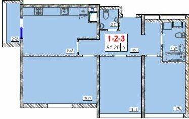 3-кімнатна 81.26 м² в ЖК Сорок дев'ята перлина від 21 100 грн/м², Одеса
